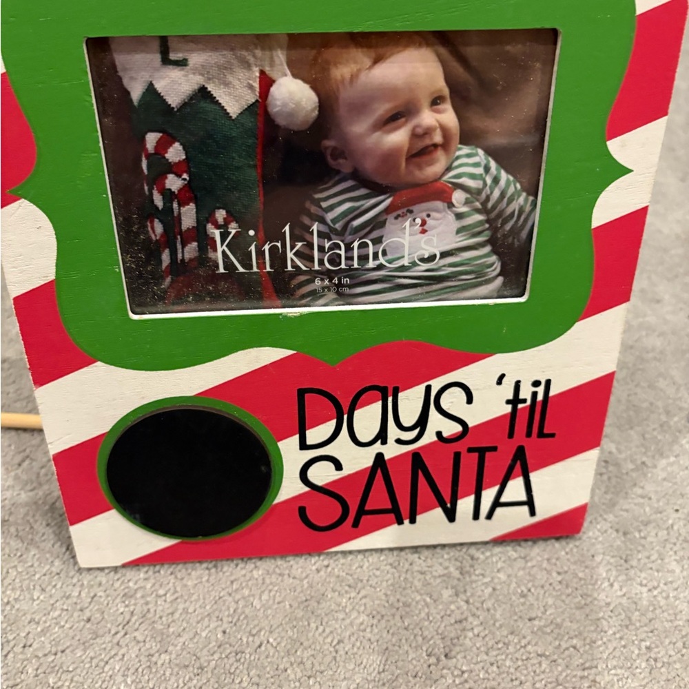 Kirklands Red and Green Christmas Countdown Picture Frame